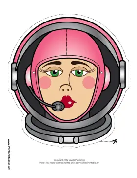 Female Astronaut Mask Printable Mask