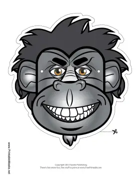 Gorilla Mask Printable Mask