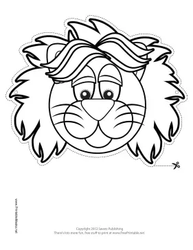 Lion Mask to Color Printable Mask
