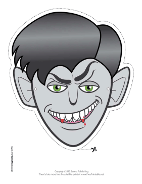 Vampire Monster Mask Printable Mask