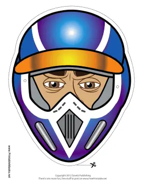 Male Motocross Mask Printable Mask