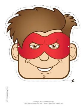 Male Superhero Mask Printable Mask