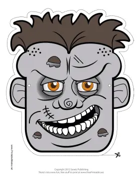 Male Zombie Mask Printable Mask