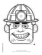 Male Caver-Miner Mask to Color
