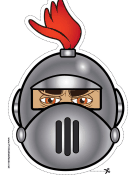Knight with Crest Round Mask
