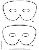 Simple Mardi Gras Mask to Color