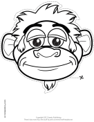 Monkey Mask to Color