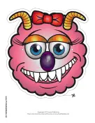 Monster with Horns with Bow Mask