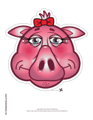 Pig with Bow Mask