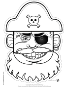 Hat Pirate Mask to Color