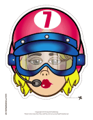 Female Racecar Driver Goggles Mask