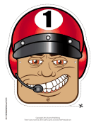 Male Racecar Driver Mask