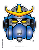 Robot with Horns Crest Mask
