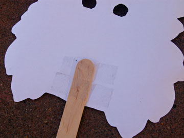 using a craft stick as a handle