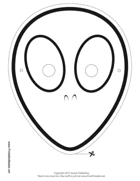 Alien Mask to Color Printable Mask