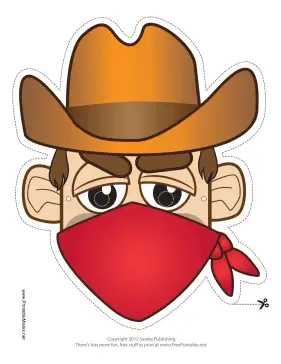 Cowboy Bandit Mask Printable Mask