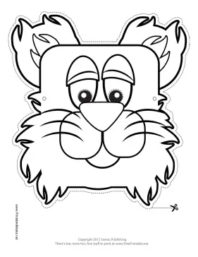 Bear Mask to Color Printable Mask