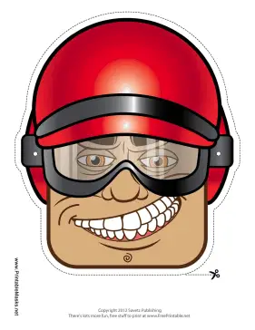 Male Biker Mask Printable Mask