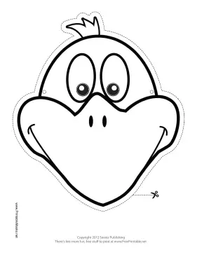 Bird Mask to Color Printable Mask