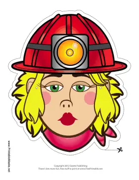 Female Caver-Miner Mask Printable Mask