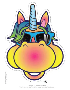 Cool Unicorn Mask Printable Mask