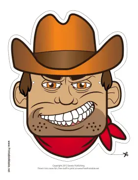 Cowboy Mask Printable Mask