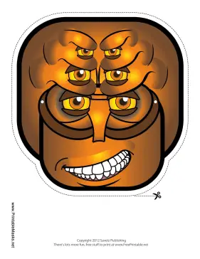 Creature Square Mask Printable Mask