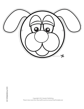 Dog Mask to Color Printable Mask