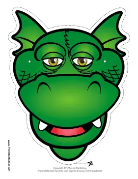 Silly Dragon Mask Printable Mask