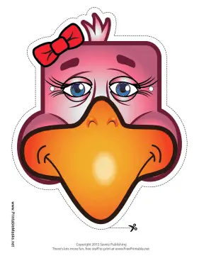 Eagle with Bow Mask Printable Mask