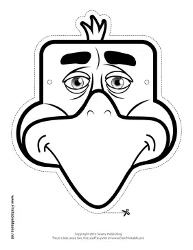 Eagle Mask to Color Printable Mask