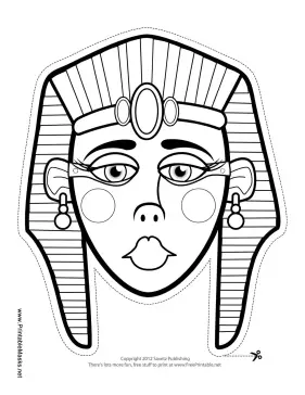 Egyptian Queen Mask to Color Printable Mask