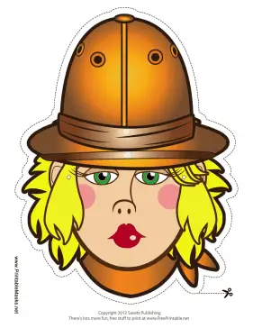 Female Explorer Mask Printable Mask