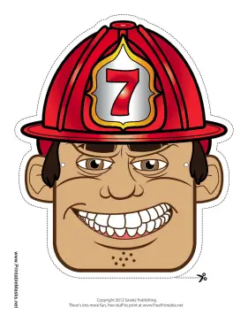 Male Firefighter Mask Printable Mask