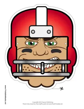 Football Player Mask Printable Mask