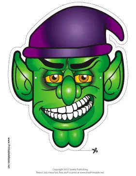 Male Goblin Mask Printable Mask