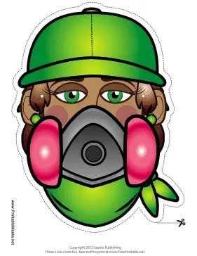 Female Graffiti Artist Mask Printable Mask