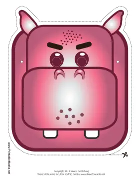 Hippo Mask Printable Mask