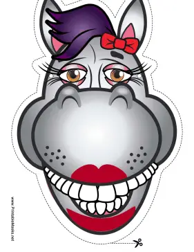 Horse with Bow Mask Printable Mask