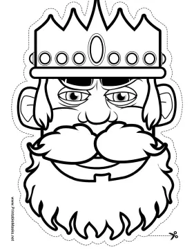 King Mask to Color Printable Mask