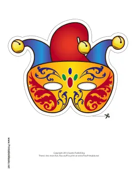 Mardi Gras Festival Mask Printable Mask