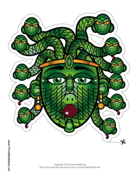 Medusa Mask Printable Mask