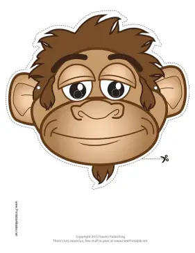 Monkey Mask Printable Mask