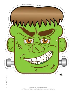 Frankenstein Monster Mask Printable Mask