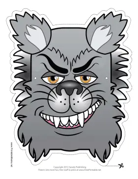 Wolfman Monster Mask Printable Mask
