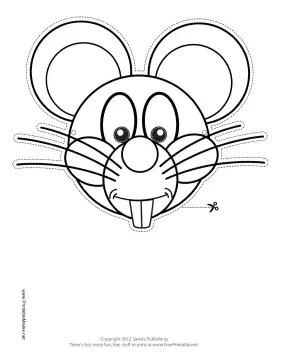 Mouse Mask to Color Printable Mask