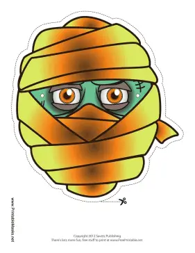 Male Mummy Mask Printable Mask