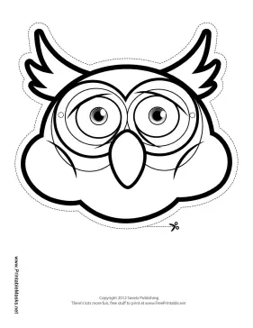 Owl Mask to Color Printable Mask