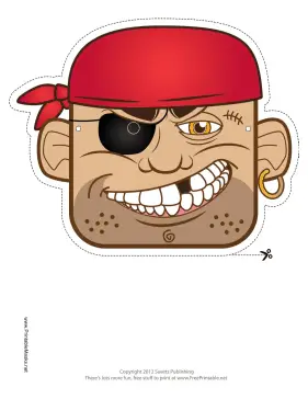 Bandana Pirate Mask Printable Mask