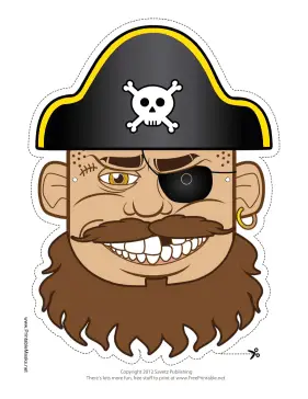 Hat Pirate Mask Printable Mask